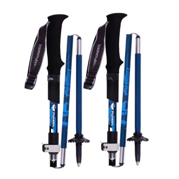 2 Stück Spazierstock, zusammenklappbar, 5 Abschnitte, Trekkingstöcke (2 Kohlefaser + 3 – Bild 7