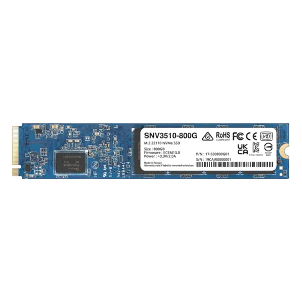 Synology SNV3510 SSD 800GB M.2 22110 PCIe 3.0 x4 NVMe - internes Solid-State-Module (SNV3510-800G) – Bild 2