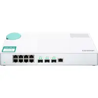 QNAP QSW-308-1C - Switch - nicht verwaltet - 2 x 10 Gigabit SFP+ + 1 x C 10 G-Bit SFP+ + 8 x 10/100/1000 - Desktop