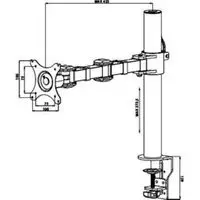 Iiyama DS1001C-B1 1fach Monitor-Tischhalterung Schwarz Neigbar