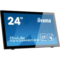 Iiyama ProLite T2454MSC-B2AG - LED-Monitor - 60.5 cm (23.8) - Touchscreen - 1920 x 1080 Full HD (1080p) @ 75 Hz - IPS - 300 cd/m² - 1000:1 - 4 ms - HDMI