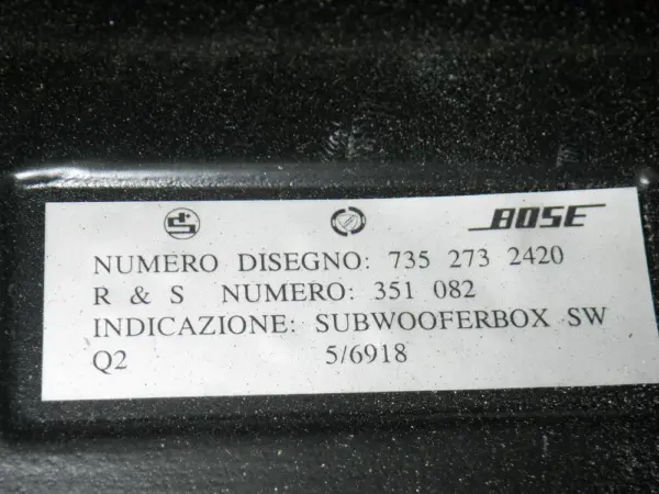 Subwoofer Lautsprecher Bose 7352732420 – Bild 4