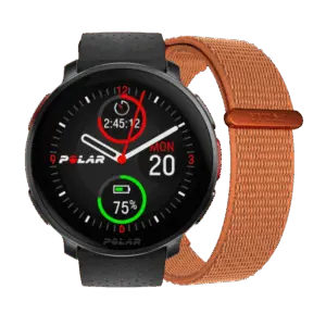 Polar Vantage V3, Klettverschluss, Nylon, Premium-Multisportuhr, Orange