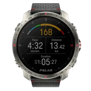 Polar Grit X Pro, Premium Outdoor-Multisportuhr, Titan