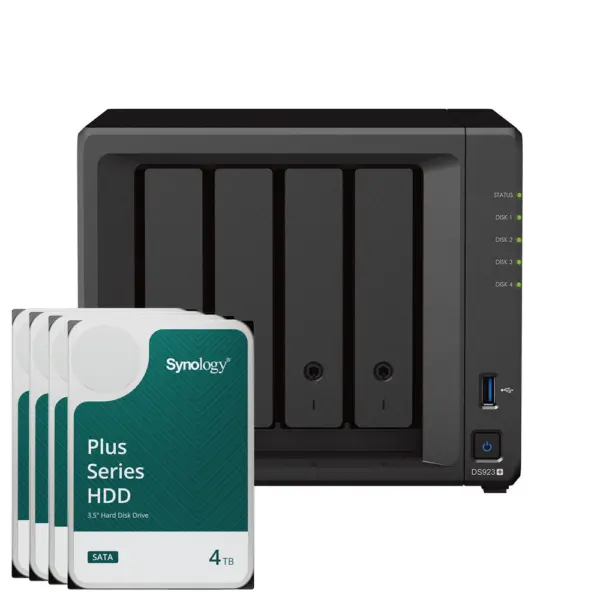 Synology DS923+ 16TB Plus HDD NAS-Bundle NAS inkl. 4x 4TB Synology Plus 3.5 Zoll SATA Festplatte – Bild 2