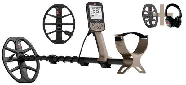 Minelab X-Terra Elite Expeditionspack Wasserdichter Multifrequenz Metalldetektor mit gratis 15" Spule
