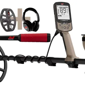 Minelab X-Terra Elite Expeditionspack Wasserdichter Multifrequenz Metalldetektor mit gratis Profind 40 Pinpointer