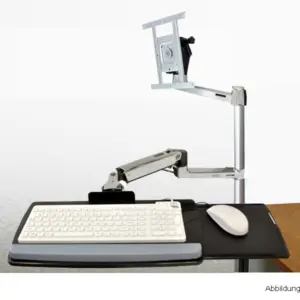 Ergotron LX HD Tischmontage mit Schwenkarm und LX Tastaturschwenkarm
