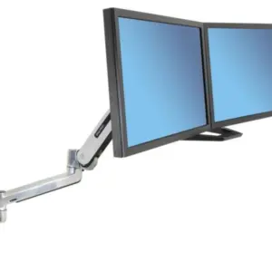 Ergotron LX HD Steh-Sitz Wandhalterung f?r 2 Monitore mit Justiergriff