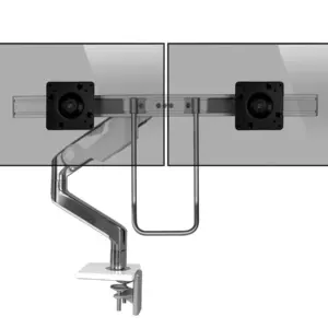 Humanscale M10 Dual Monitor Tischhalterung Klemme, schr?g, wei? (M10CMWBHW)