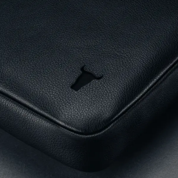 Leder Laptoptasche (mit verstellbaren Riemen) - Schwarz – Bild 4