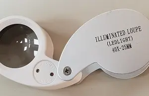Lupe 40 Fach mit led Beleuchtung