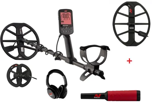 Minelab Equinox 900 Metalldetektor mit 15" Spule und Pro-Find 40 Pinpointer