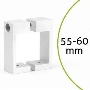 MonLines MBRE60W Befestigungsrechteck f?r Rohre 55-60 mm wei?