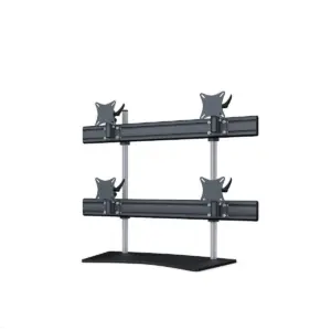 MonLines MTH283B Flat 2+2 Monitorhalterung mit Tischstandfu? bis 32 Zoll, schwar...