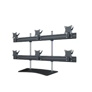 MonLines MTH286B Flat 3+3 Monitorhalterung mit Tischstandfu? bis 32 Zoll, schwar...