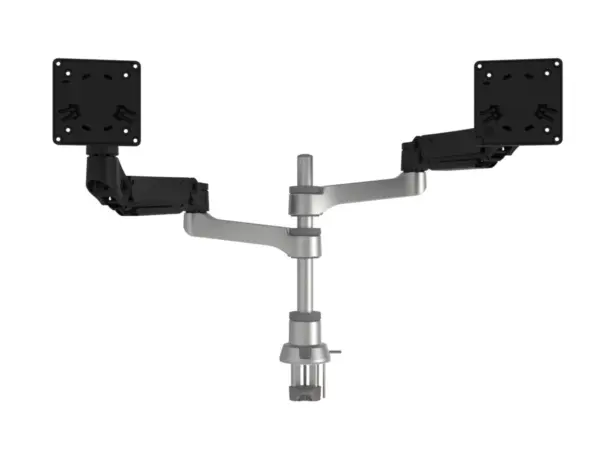 R-Go Tools Caparo Dual Monitor Tischhalterung bis 26 Zoll, RGOVLCA4TWSI, silber/...