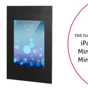 TabLines TWE014B Tablet Wandeinbau f?r Apple iPad Mini 4/5, schwarz