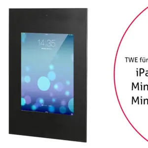 TabLines TWE021B Tablet Wandeinbau f?r Apple iPad Mini 4/5, DS, Schwarz