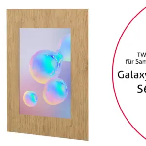 TabLines TWE083O Tablet Wandeinbau f?r Samsung Tab S6, Eiche