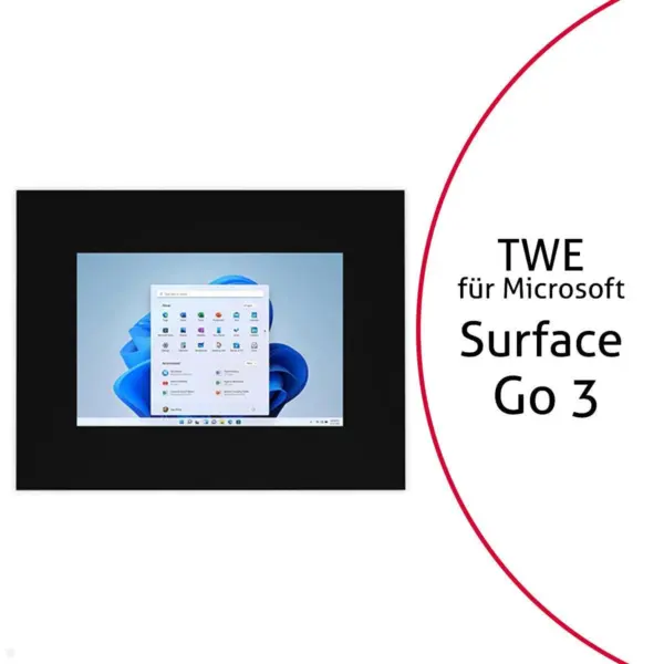 TabLines TWE099B Tablet Wandeinbau f?r Microsoft Surface Go 3, schwarz