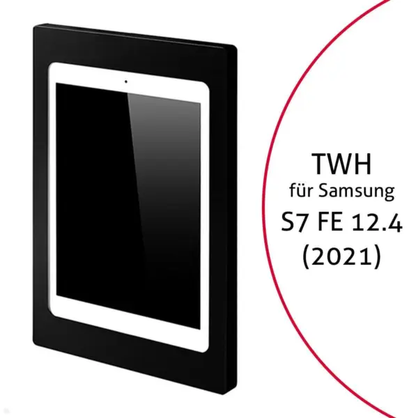 TabLines TWH037B Tablet Wandhalterung f?r Samsung Tab S7 FE 12.4, schwarz