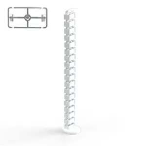 TecLines TKF001W Kabelf?hrung f?r Steh-Sitz Tisch 128,5 cm, wei?