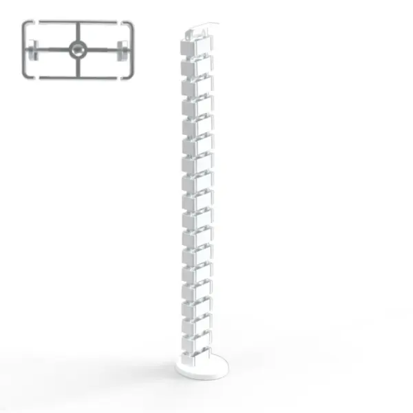 TecLines TKF001W Kabelf?hrung f?r Steh-Sitz Tisch 128,5 cm, wei?