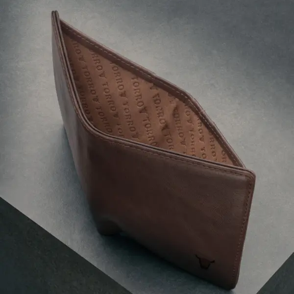 Lederbrieftasche (mit RFID-Schutz) - Dunkelbraun – Bild 4