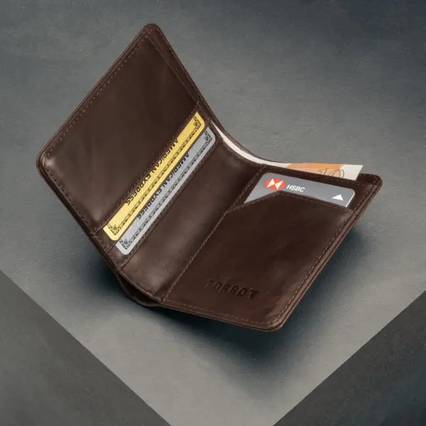 Lederbrieftasche (mit RFID-Schutz) - Dunkelbraun – Bild 3