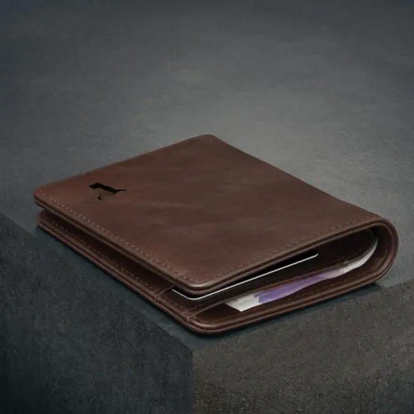 Lederbrieftasche (mit RFID-Schutz) - Dunkelbraun – Bild 5