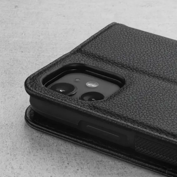 iPhone 11 Lederhülle (mit Standfunktion) - Schwarz – Bild 4