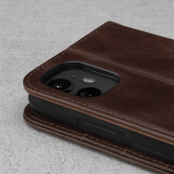iPhone 11 Lederhülle (mit Standfunktion) - Dunkelbraun – Bild 4