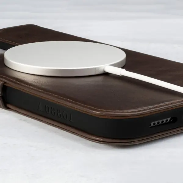 iPhone 14 Pro Max Lederhülle (mit MagSafe-Aufladung) - Dunkelbraun – Bild 2