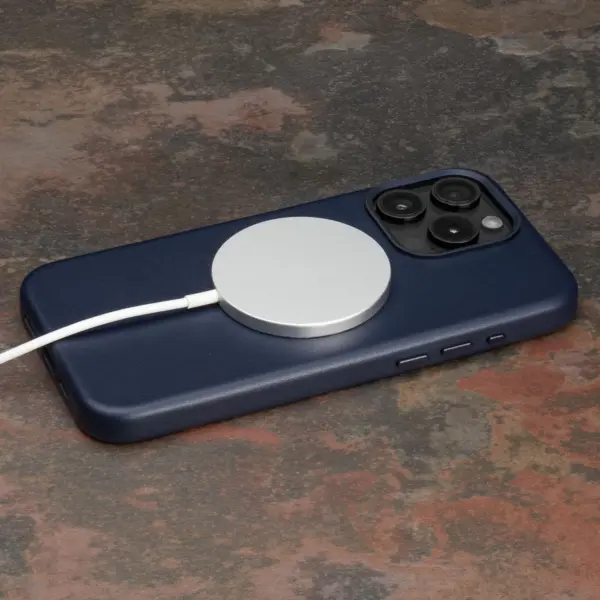 iPhone 15 Pro Max Leder Bumper Hülle (MagSafe-kompatibel) - Blau – Bild 2