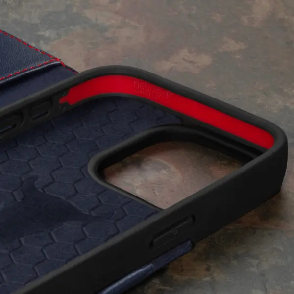 iPhone 15 Pro Max Lederhülle - Marineblau – Bild 5