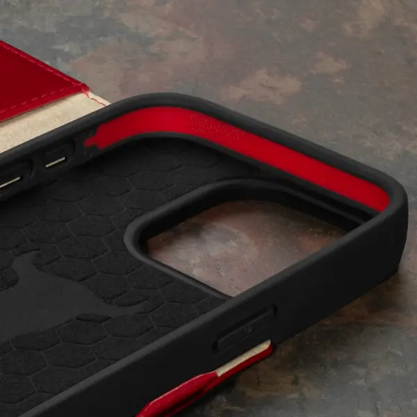 iPhone 15 Pro Lederhülle - Rot – Bild 5