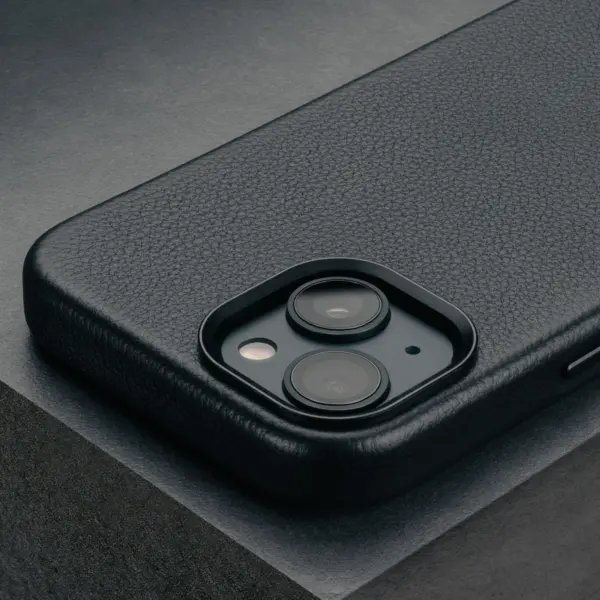 iPhone 15 Leder Bumper Hülle (MagSafe-kompatibel) - Black – Bild 3