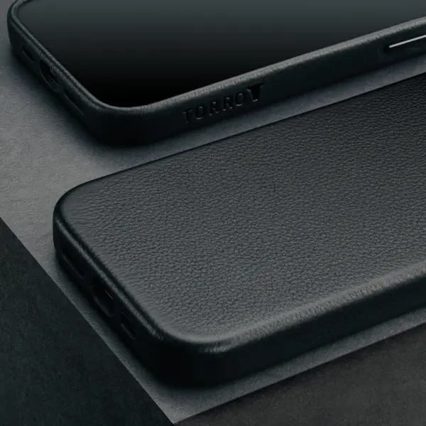 iPhone 15 Leder Bumper Hülle (MagSafe-kompatibel) - Black – Bild 5
