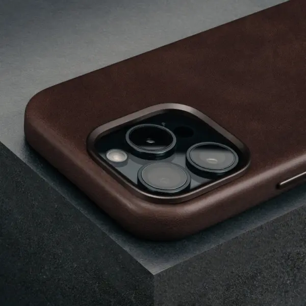 iPhone 16 Pro Max Leder Bumper Hülle - Dunkelbraun – Bild 3