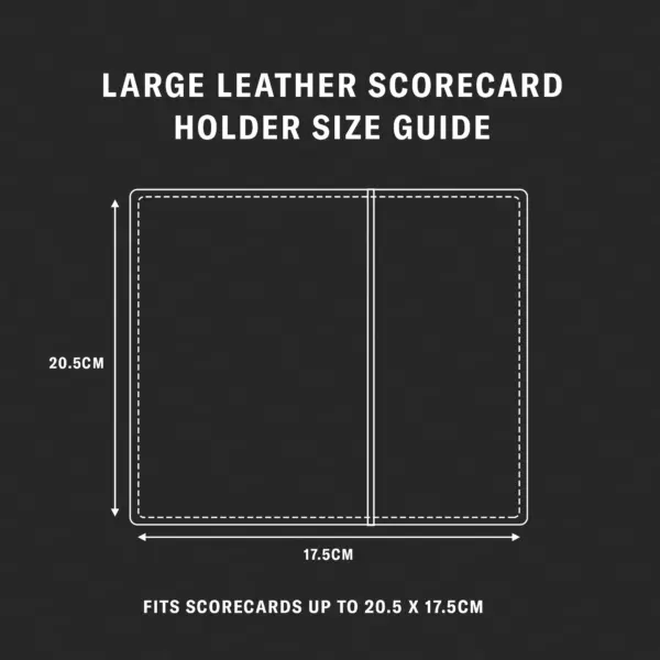 Leder-Golf-Scorecard-Halter (PRO Edition) - Schwarz mit Rotem Detail – Bild 2