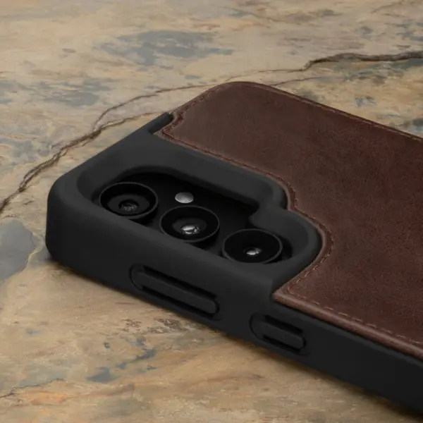 Galaxy S24 Leder Bumper Hülle - Dunkelbraun – Bild 2