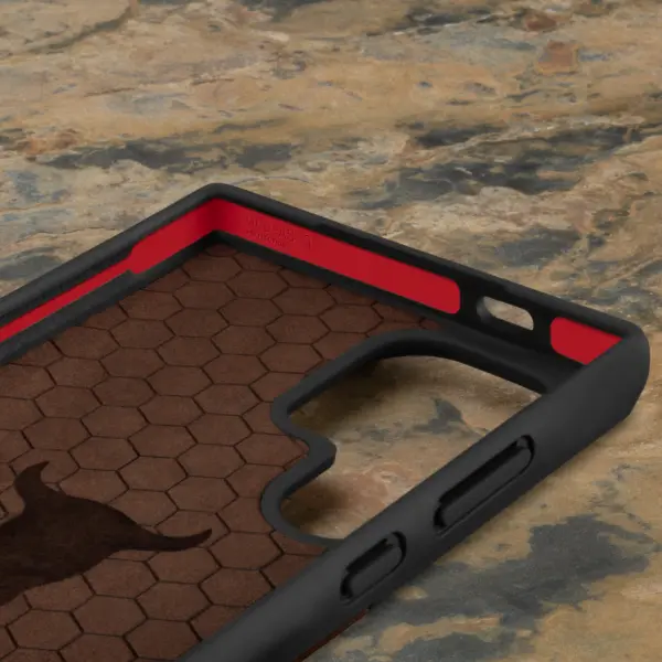 Galaxy S24 Ultra Leder Bumper Hülle - Dunkelbraun – Bild 3