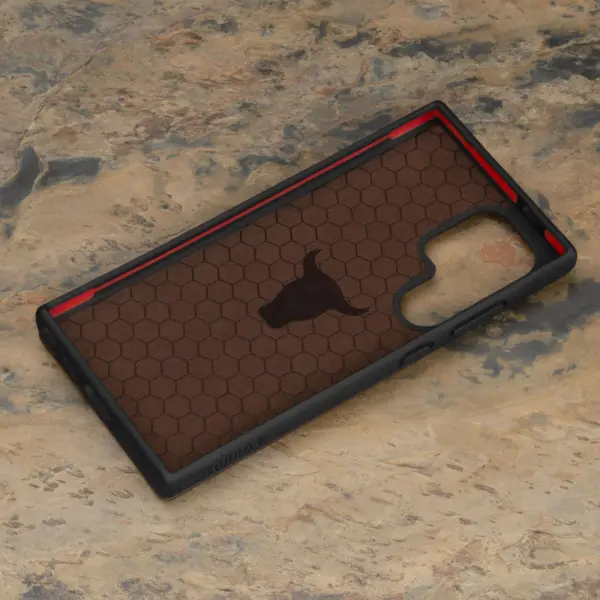 Galaxy S24 Ultra Leder Bumper Hülle - Dunkelbraun – Bild 4
