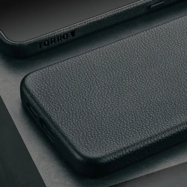 Galaxy S25 Leder Bumper Hülle (Qi2/MagSafe-Ladekompatibel) - Schwarz – Bild 5