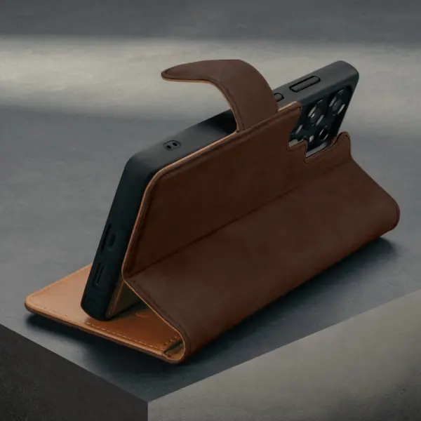 Abnehmbare Brieftaschenhülle für Galaxy S25 Ultra - Nubuck / Dunkelbraun – Bild 2