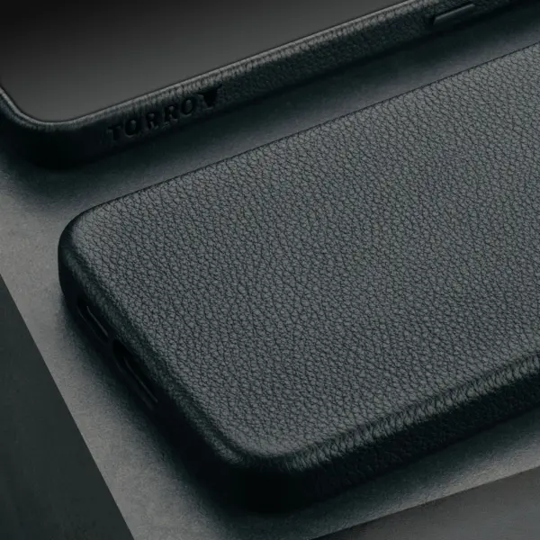 Galaxy S25+ Leder Bumper Hülle (Qi2/MagSafe-Ladekompatibel) - Schwarz – Bild 5