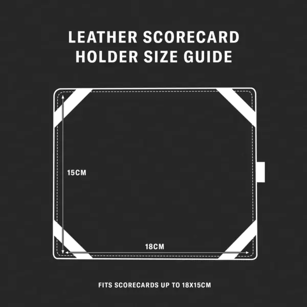 Leder-Golf-Scorecard-Halter - Schwarz mit Rotem Detail – Bild 2