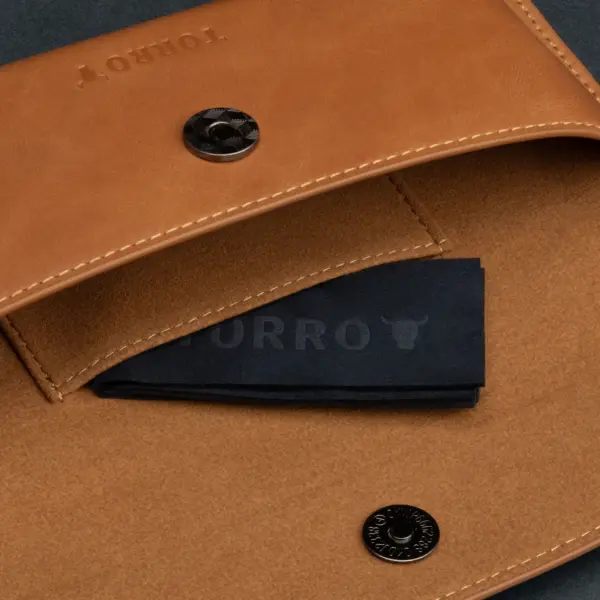 Sonnenbrillen Etui aus Leder - Hellbraun – Bild 5