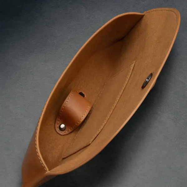 Sonnenbrillen Etui aus Leder - Hellbraun – Bild 3